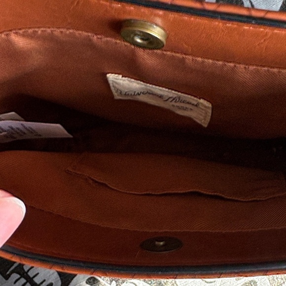 Woven Faux Leather Crossbody Bag - Tan - Picture 3 of 4